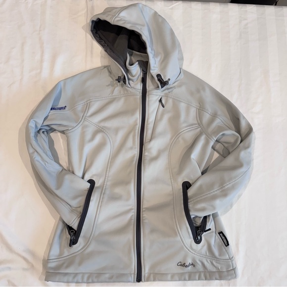 Cabela's Jackets & Blazers - Cabela's Light Gray Cold Weather Windstopper‎ Jacket, Size Small *flaw